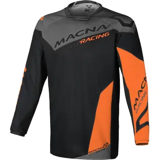 Macna Backyard 1, Trikot - Schwarz/Grau/Orange / XXL