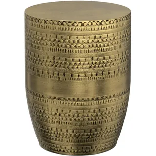 SIMPLIHOME Johnsen Moderner 38,1 cm breiter Metall-Beistelltisch in Antik-Gold, komplett montiert, Nachttisch und Nachttisch, für Wohnzimmer und Schlafzimmer