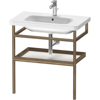 Duravit Möbel-Accessoires Handtuchhalter mit Ablage DuraStyle 9882, 740x440mm, DS988201877, Farbe: Weiß Matt / Nussbaum Massiv