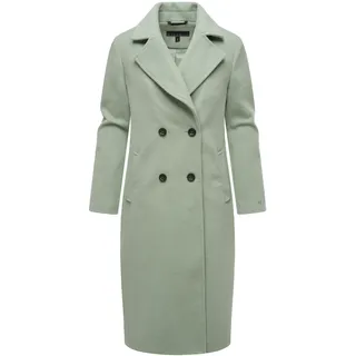 Langmantel NAVAHOO "Kurzmantel Sternlein 14", Damen, Gr. 3XL, grün (smokey mint), Obermaterial: 90% Polyester PES. 10% Viskose CV.  Obermaterial: Futter: 100% Polyester PES., Mäntel Langmantel