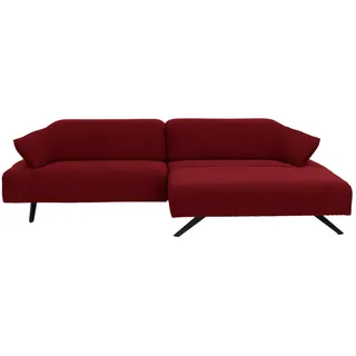 Himolla Ecksofa , Rot , Textil , Uni , Ottomane rechts, L-Form , 276x165 cm , Blauer Engel, Goldenes M, Emas , Typenauswahl, Fußauswahl, Lederauswahl, Stoffauswahl, planbar, Sitzqualitäten, seitenverkehrt erhältlich, Hocker erhältlich, Rücken echt , Wohnzimmer, Sofas & Couches, Wohnlandschaften, Ecksofas