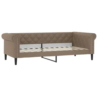 vidaXL Tagesbett Cappuccino-Braun 100x200 cm Kunstleder