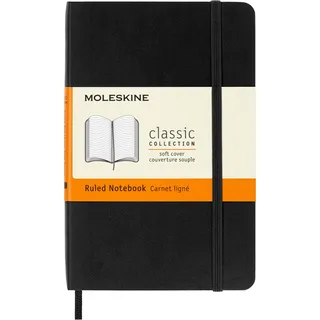 Moleskine Notizbuch liniert A6 Schwarz