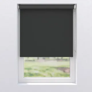 Verdunkelungsrollo , Anthrazit , Textil , 120x190 cm , Länge universell einstellbar, beliebig kürzbar , Heimtextilien, Vorhänge, Rollos, Rollos