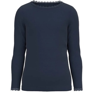 NAME IT Mädchen Nkflitte Ls XSL Noos Top, Dark Sapphire, 98 EU