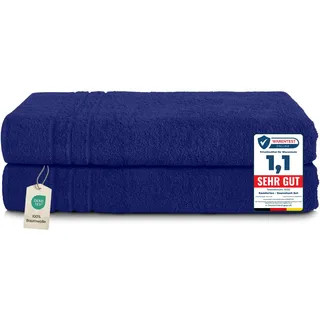 Komfortec Handtuchset 80 x 200 cm navyblau 2 St.