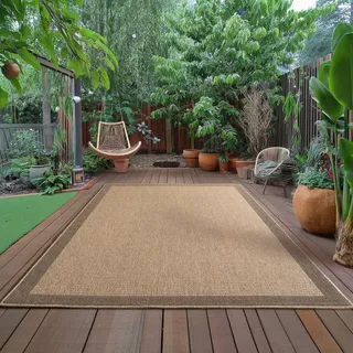 Ayyildiz Teppiche »TIMBER 1402« rechteckig 5 mm Höhe Läufer, In und Outdoor, Jute Sisal Optik, Wohnzimmer, Aussenbereich,