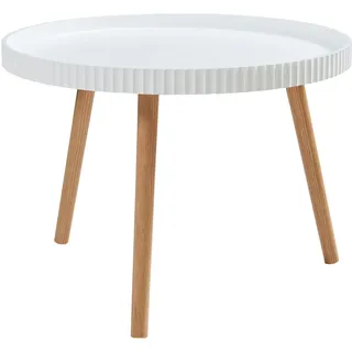 [en.casa] Bongard Weiß/Braun Bambus 60 x 45 cm