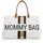 Mommy Bag Groß Off white Stripes black/gold