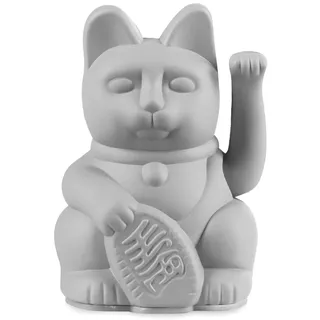 donkey Lucky Cat Mini | Grey - Japanische Glücksbringer Winkekatze in Grau, 9,8 cm hoch