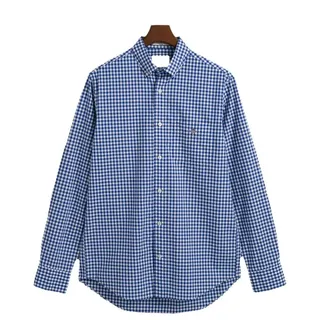 GANT Langarmhemd Regular Fit Blau 4XL