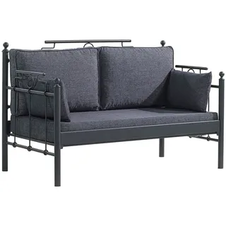 Gartensofa schwarz/anthrazit outdoorsofa