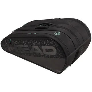Head Tennis-Racketbag Tour Racquet Bag XL Neon (Schlägertasche, 3 Hauptfächer) 2025 schwarz 15er