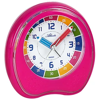 Atlanta Kinderwecker Ohne Ticken Rosa Pink für Mädchen - 1953-17