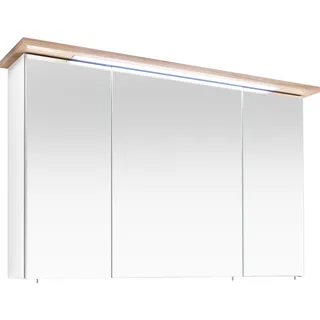 Saphir »Quickset 923 Badschrank, 3 Spiegeltüren, 6 Einlegeböden, 115 cm breit«, inkl. LED-Beleuchtung, Türdämpfer, Schalter-/Steckdosenkombination