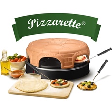 Bild PIZZARETTE das Original, handgemachte Terracotta Tonhaube, patentiertes Design, für Mini-Pizza, echter Familien-Spaß für 6 Personen, PO-115848.1, Tonkuppel