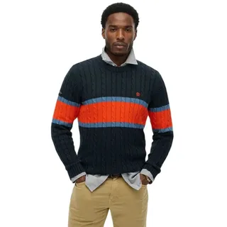 Superdry Pullover mit Streifen Blau / Orange L