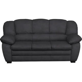 Cotta Couch Polyester 3-Sitzer Schwarz