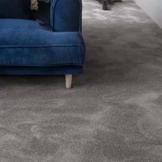 Teppichboden ANDIAMO "Levin, Velours, Made in Belgium", grau (anthrazit), B:500cm H:10mm L:600cm, Kunstfaser, Teppiche, Teppichboden, Uni Farben, Breite 400 cm oder 500 cm, weiche Qualität