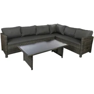 my Flair Gartenlounge-Set, (3 tlg.), 2 Sofas, 1 Tisch, grau