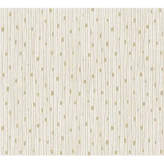 A.S. Création Vliestapete Linien Creme Gold
