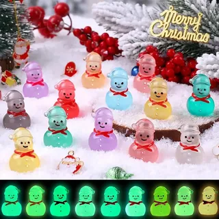 TBXNVG 45 Stück Mini Harz Schneemann, Weihnachtsfiguren, Weihnachten Kleine Miniatur Figuren