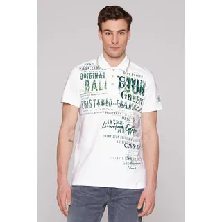 CAMP DAVID Poloshirt mit Logo Print, evergrün