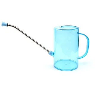 MYLERCT Kleine Gießkanne, 1,5 L Giesskanne Zimmerpflanzen, Blau Zimmergießkanne, mit Edelstahl-Langdüse, Sichtbar und Kontrollierbar, für Bewässerung von Innen und Außenpflanzen