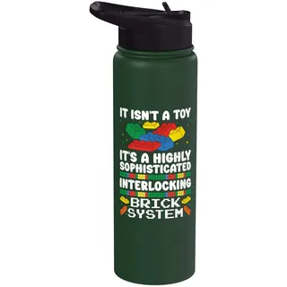 Es ist kein Spielzeug, es ist ein ineinandergreifendes Ziegelsystem. Lustiger Stein Stainless Steel Insulated Water Bottle