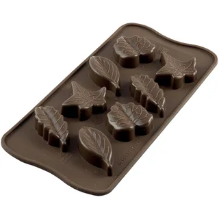 silikomart | SCG10 Silikonform für Pralinen NATURE, antihaftbeschichtet, 8 Pralinen, Packung mit 1 Form für Süßigkeiten, Easy Choc, 51 x 23 mm, h 4 mm, Made in Italy