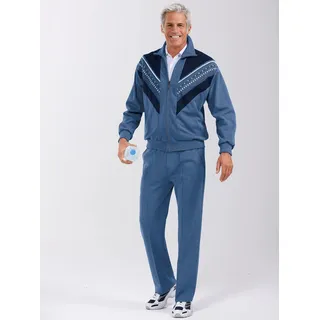 Freizeitanzug DANNECKER, Herren, Gr. 52, blau (jeansblau), 80% Polyacryl, 20% Baumwolle, Sportanzüge Freizeitanzug