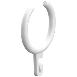 Vorhangring Normbau offen aus Nylon weiß für Duschvorhangstangen - 0361430019