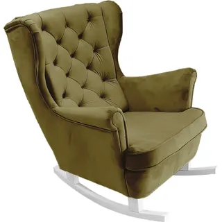 DomoHome Relaxsessel Armlehnensessel Armlehnen Fernsehsessel Loungesessel Polstersessel Couchsessel Armsessel Chair Wohnzimmersessel Ohrensessel | 102x81x95cm | Green_29845 - Grün