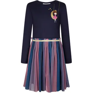 Sommerkleid HAPPY GIRLS "dress", Mädchen, Gr. 140, EURO-Größen, navy, Stoff, 100% Baumwolle, normal, Kleider Sommerkleid