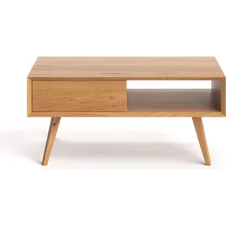 Quatro-Couchtisch aus massivem Holz 120 cm, Massivholz, Skandinavisch - Braun