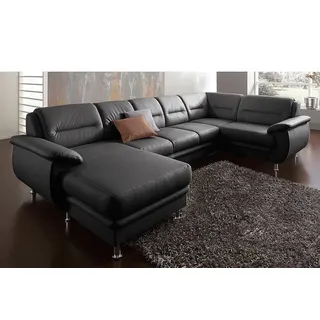 sit&more Wohnlandschaft »Mailand U-Form, B: 312 cm« optional Bettfunktion, schwarz,