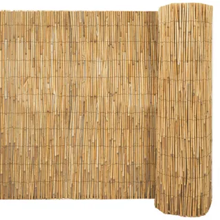 urfence Windschutz 140 x 600 cm Braun Schilfrohr