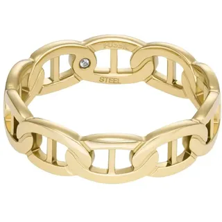 Fossil Damen-Ring Heritage Gold Edelstahl JF047827105, Edelstahl, Kein Edelstein