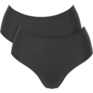 High-Waist-Slip SLOGGI "ZERO Feel 2.0", Damen, Gr. M, schwarz, Obermaterial: 76% Polyamid, 24% Elasthan, Unterhosen High-Waist-Slip, unsichtbar unter der Kleidung