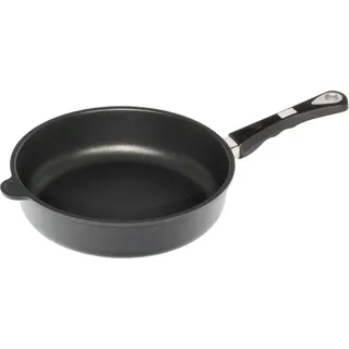 AMT Gastroguss Bratpfanne, 28 cm Ø, 7 cm hoch, fester Stiel, induktionsgeeignet, Lotan® Antihaft-Veredelung, Gusspfanne (Aluguss), AMZN-I-728