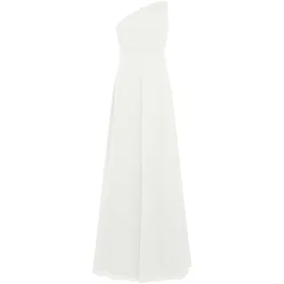 Apart Fashion One-Shoulder Chiffonkleid Weiß 40
