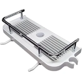 MYBO TV - Easy Clip – Duschregal ohne Bohren – universelle Anpassungsfähigkeit – effiziente Aufbewahrung – Maximale Praktikabilität – einfache Installation auf Stange/Duschsäule – langlebig – Weiß &