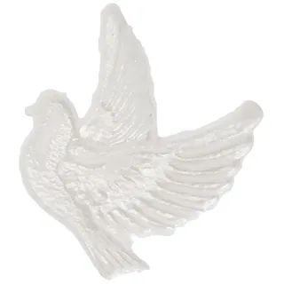 Rayher Wachsmotiv Taube, perlmutt, 2,2 x 2,7 cm, 1 Paar, zum Kerzen verzieren, Verzierwachs für eine Hochzeitskerze, 31555680