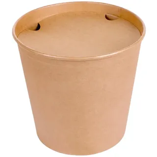 Garcia de Pou 40 Stück Hühnereimer + Deckel 5100 ml 337 + 18 Pe G/M2 Ø 22/16,3 x 20,9 cm, natürliche Kraft