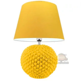 Licht Tisch- Keramisch von Caltagirone Zapfen Ball Gelb made in Italy Neu