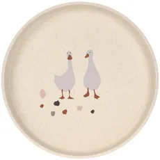 LÄSSIG Kinder Teller BPA-frei, für Spülmaschine und Mikrowelle/Plate Tiny Farmer Goose