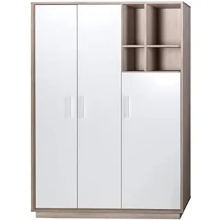 roba Kinderkleiderschrank Olaf 131,5 x 190 cm Holz lackiert weiß