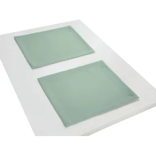 Platzset WIRTH "NEWBURY" Gr. 1, grün (mint), B:35cm L:40cm, Obermaterial: 67% Polyester, 33% Baumwolle, Platzsets, Platzset