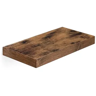 VASAGLE Wandregal 40 x 20 x 3,8 cm Braun