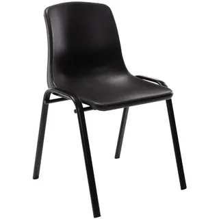 CLP Stapelstuhl Kunststoff schwarz , Schwarz , 47x76x52 cm , Esszimmer, Stühle
